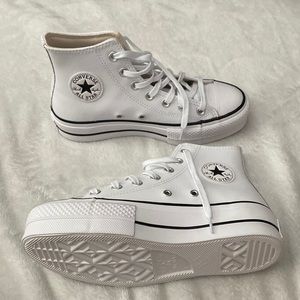 black and white platform converse (women’s)